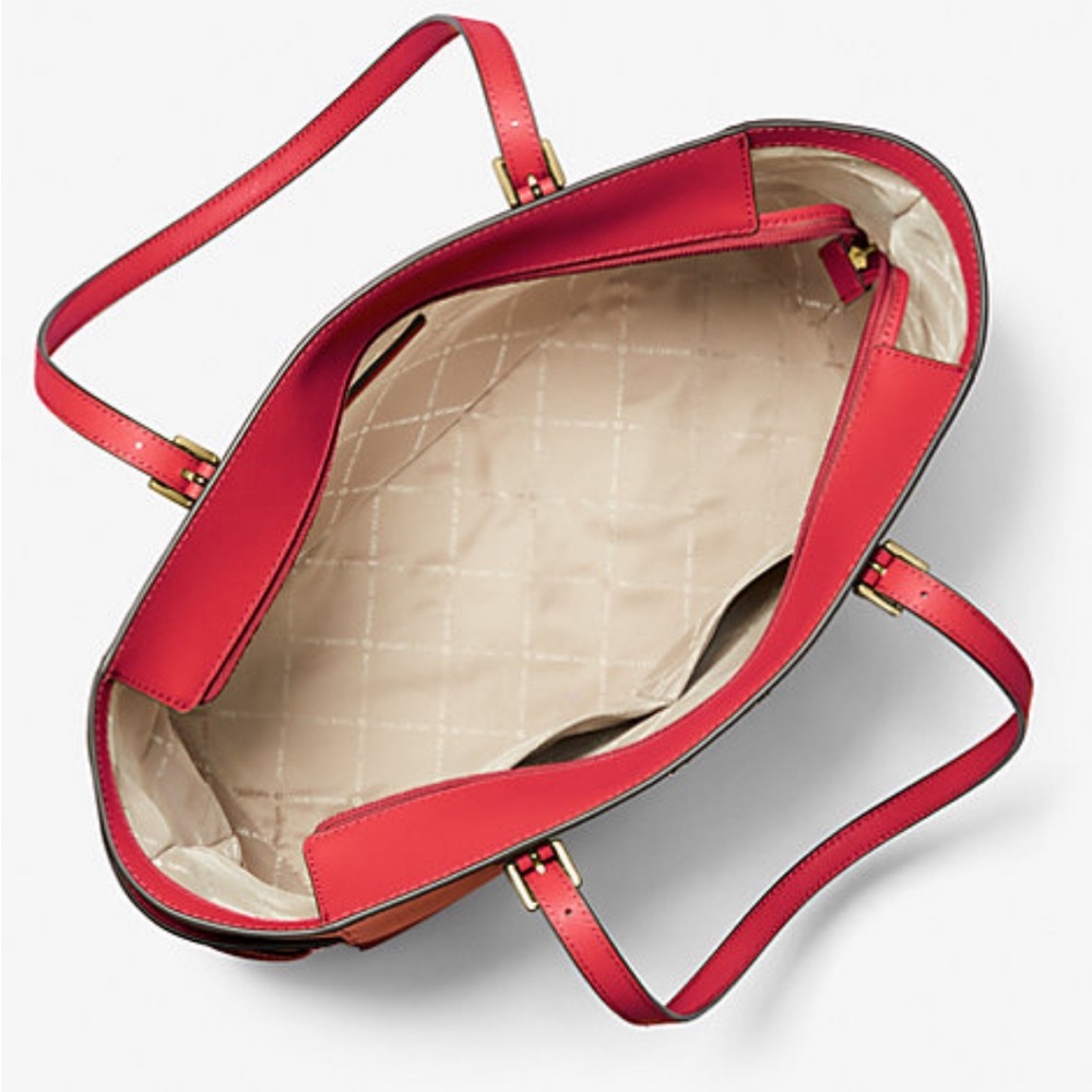 MICHAEL KORS Handbag Gilly Large Saffiano Leather Tote Bag in Red AUTHENTIC NWT - Picture 3 of 8